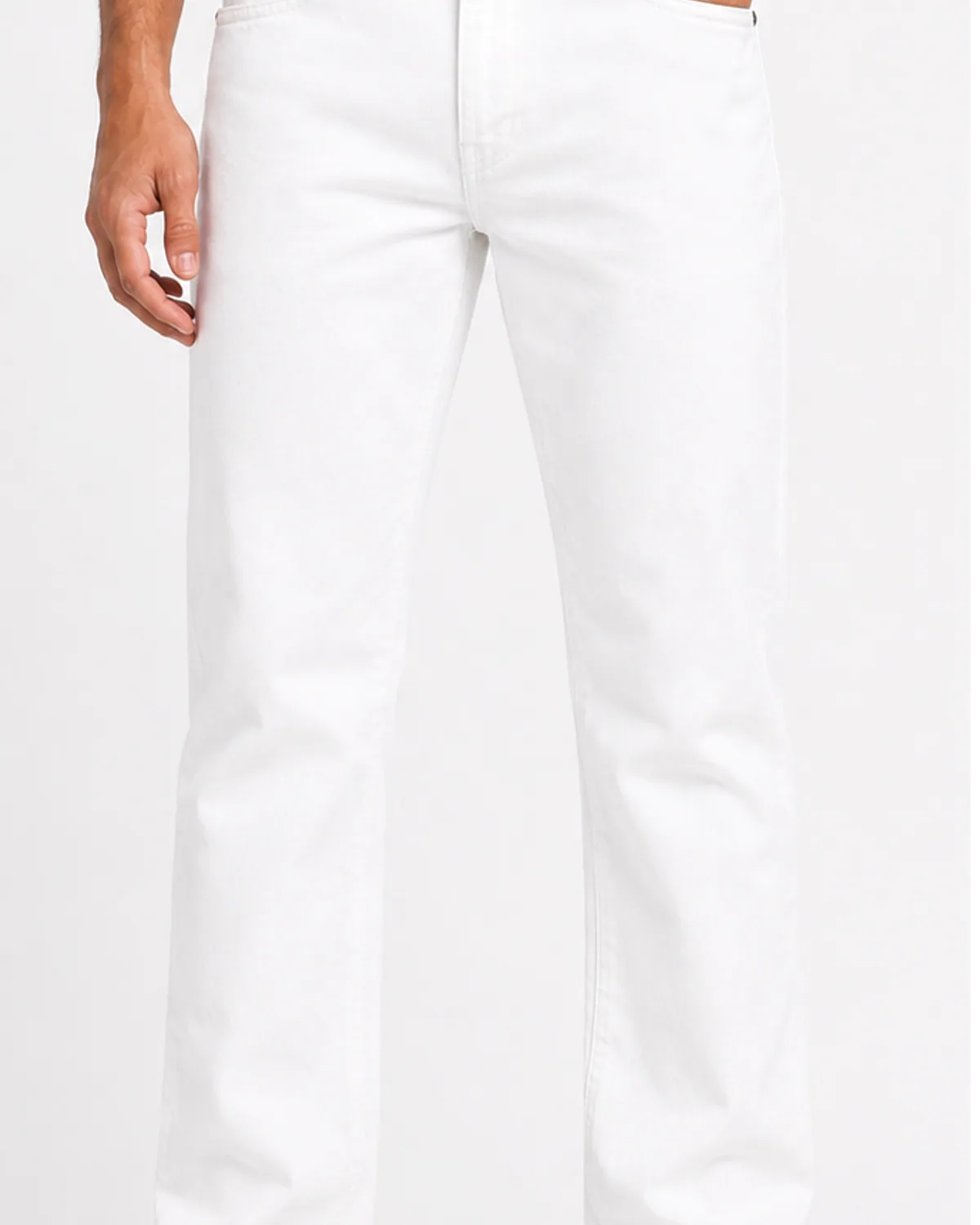 DENVOX Coreform White Regular Fit Jeans for Men - Mid Rise, Regular Length